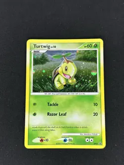 Pokemon TCG DP01 Turtwig Holo Promo 2007 English with FART SWIRL! - Image 2