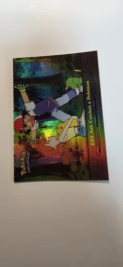 Topps Pokemon Ash Catches A Pokemon EP3 2000 Series 2 Rainbow Foil Blue Logo - Image 1