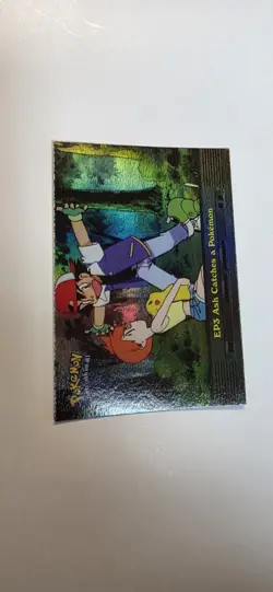 Topps Pokemon Ash Catches A Pokemon EP3 2000 Series 2 Rainbow Foil Blue Logo - Image 2