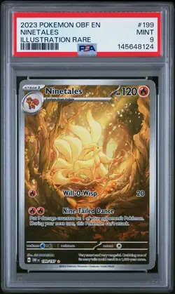 Ninetales 199/197 Illustration Rare Obf En-obsidian Flames Pokemon PSA 9 *124 - Image 1