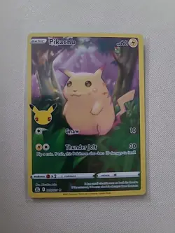 Pikachu 005/025 Ultra Rare Sword Shield 25th Anniversary Full Art NM Pokemon TCG - Image 3