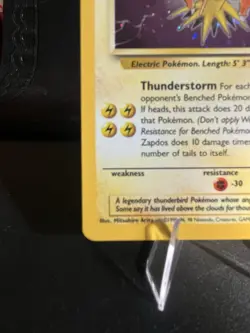 Pokemon Zapdos Fossil Holo Rare Unlimited 15/62 1999 80 HP English - Image 5