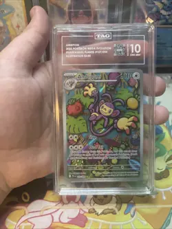 Pokemon Ambipom Phantasmal Flames 107/094 Illustration Rare TAG 10 Gem Mint - Image 1