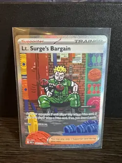 Lt. Surge's Bargain 185/132 SIR Mega Evolution Pokemon TCG NM - Image 1