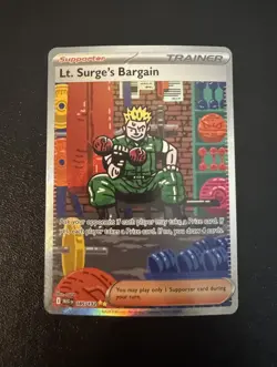 Lt. Surge's Bargain 185/132 SIR Mega Evolution Pokemon TCG NM - Image 2