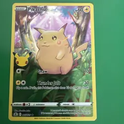 2021 Pokemon Celebrations 25th Anniversary Pikachu Full Art #005/025 Holo NM - Image 1