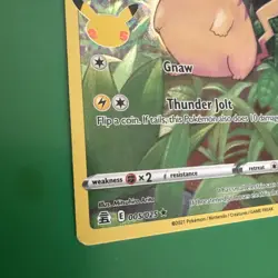 2021 Pokemon Celebrations 25th Anniversary Pikachu Full Art #005/025 Holo NM - Image 2