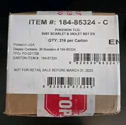Sealed Pokemon SV01 Scarlet & Violet Booster Box Case 820650863240 - Image 1