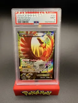 2016 Pokemon - XY Breakpoint - Ho-Oh EX 121/122 Full Art - PSA 9 - Image 1