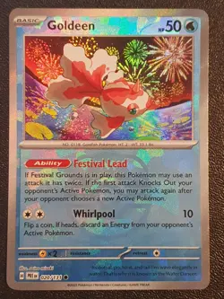POKEMON TCG GOLDEEN 020/131 MASTERBALL HOLO RARE NM PRISMATIC EVOLUTIONS - Image 1