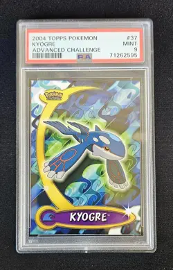 Pokemon Topps Kyogre #37 Advanced Challenge Foil 2004 - Image 1