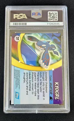 Pokemon Topps Kyogre #37 Advanced Challenge Foil 2004 - Image 2