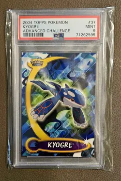 Pokemon Topps Kyogre #37 Advanced Challenge Foil 2004 - Image 3