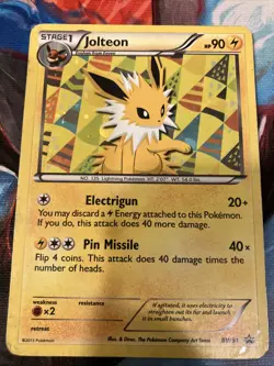 Jolteon #BW91 - Holo Rare - Black Star Promos - Pokemon - LP - Image 1
