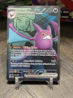 Team Rocket's Crobat ex Ultra Rare 217/182 SV10: Destined Rivals Pokemon NM - Image 1