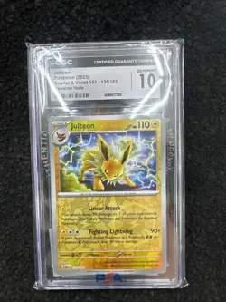 Pokemon 2023 Jolteon SV 151 135/165 Reverse Holo Gem Mint 10 - Image 1