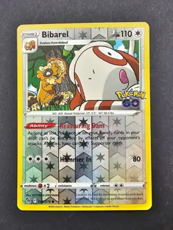 Bibarel Reverse Holo Common Pokemon GO 060/078 NM - Image 1