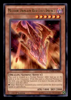 Meteor Dragon Red-Eyes Impact Rare Invasion: Vengeance INOV-EN028 - Image 1