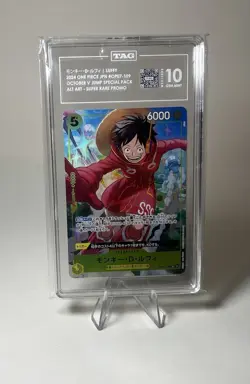 One Piece CCG Monkey D. Luffy OP07-109 Alt Art Super Rare TAG 10 - Image 1