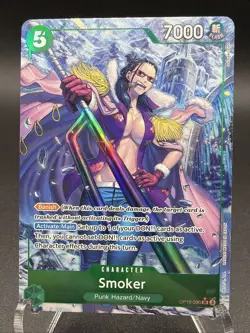 One Piece Card Game OP10-030 Smoker SR NM Alt Art Foil ENGLISH - Image 1