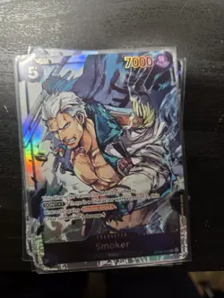 One Piece TGC English ST06-004 Smoker Super Rare Foil Near Mint Absolute Justice - Image 1