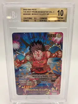 2025 ONE PIECE Monkey D. Luffy EB02-061SP BGS 10 PRISTINE Premium Boost Vol. 2 - Image 1
