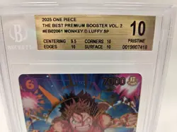 2025 ONE PIECE Monkey D. Luffy EB02-061SP BGS 10 PRISTINE Premium Boost Vol. 2 - Image 2