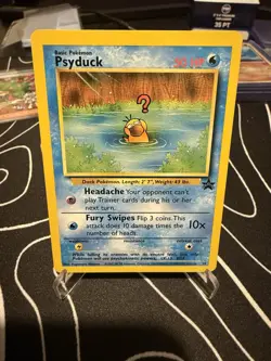Psyduck #20 WOTC Black Star Promo Rare Pokemon Card 1999-2000 Vintage TCG NM - Image 1