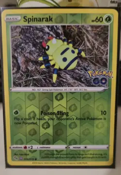 Pokemon TCG Spinarak Ditto Pokemon Go Reverse Holo Card 006/078 Common - Image 1