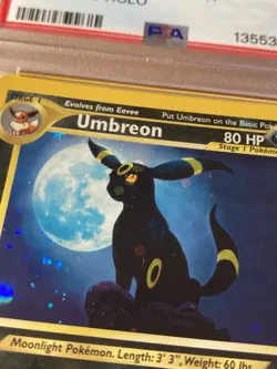 Umbreon 13/75 Neo Discovery Holo PSA 7, With Swirl And Holo Bleed On Eye & Nose! - Image 4