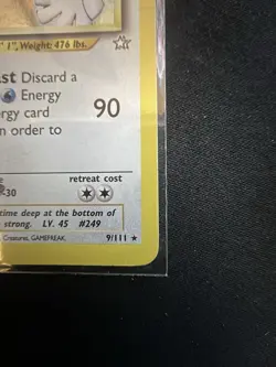 Pokemon TCG Lugia 9/111 Neo Genesis Holo Rare Unlimited English Card 2000 - Image 2