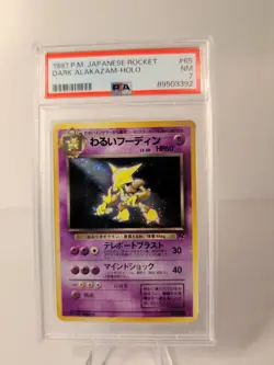 Alakazam Dark 065 Holo Card Japanese Edition Rocket PSA 7 - Image 1