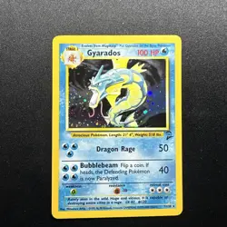 Pokemon Gyarados TCG Base Set 2 Holo Unlimited Rare Card 7/130 LP-MP - Image 1
