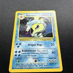 Pokemon Gyarados TCG Base Set 2 Holo Unlimited Rare Card 7/130 LP-MP - Image 2