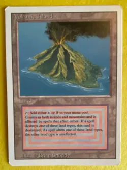 Magic the Gathering MTG Volcanic Island Card Revised Edition Dual Land - Image 1