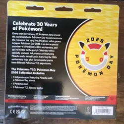 Pokemon TCG Pokemon Day 2026 Box Sealed Pikachu Promo Card Booster Packs Coin - Image 2