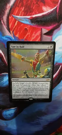 Magic Saw in Half Galaxy Foil Instant Card Unfinity #374 Black WOTC 2022 English - Image 5