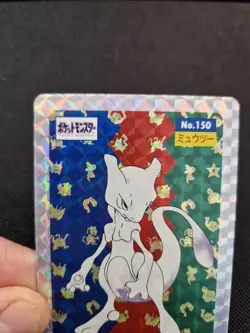 Pokemon Jap Mewtwo Prism Holo Art Card No.150 Japanese Style Display - Image 2