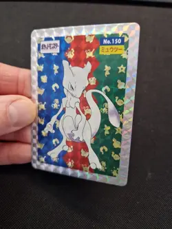 Pokemon Jap Mewtwo Prism Holo Art Card No.150 Japanese Style Display - Image 4