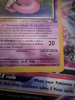 Pokemon TCG Slowbro 43/62 Pokemon Fossil Lp-nmItalian Vintage Nm 1st Edition - Image 5