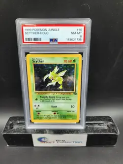 1999 POKEMON JUNGLE SCYTHER-HOLO 10/64 PSA 8 NM-MT - Image 1