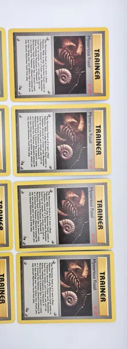 Pokemon Trainer Card Lot Mysterious Fossil | Gambler | Lass WOTC LP–NM - Image 3