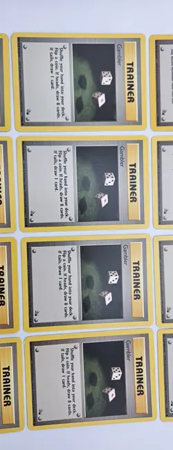 Pokemon Trainer Card Lot Mysterious Fossil | Gambler | Lass WOTC LP–NM - Image 4