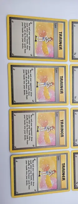 Pokemon Trainer Card Lot Mysterious Fossil | Gambler | Lass WOTC LP–NM - Image 5