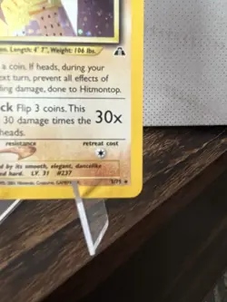 Pokemon Hitmontop Neo Discovery Holo Rare Unlimited 3/75 2001 60 HP English - Image 4