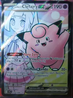 Pokemon TCG Lillie's Clefairy EX 173/159 Journey Together - Image 1