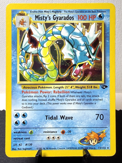 Pokemon TCG: Gym Challenge Unlimited Misty's Gyarados 13/132 Holo Rare LP - Image 1