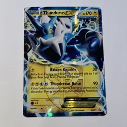 Pokemon Thundurus EX BW81 Black Star Promo Holo Basic HP 170 Team Plasma - Image 1