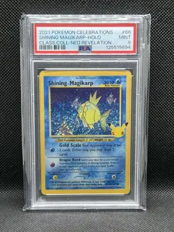 Pokemon TCG Shining Magikarp Holo Rare 66/64 Celebrations Neo Revelation PSA 9 - Image 1