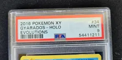 2016 POKEMON XY EVOLUTIONS #34/108 GYARADOS HOLO PSA 9 - Image 3